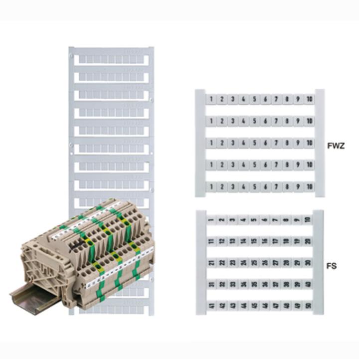 Produktbild Weidmüller Klemmenmarkierung ws RM=6mm 21-30 vert 0133360021