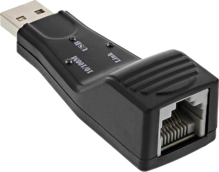 Actual product image InLine USB 2.0 network adapter (USB, RJ45 (1x))