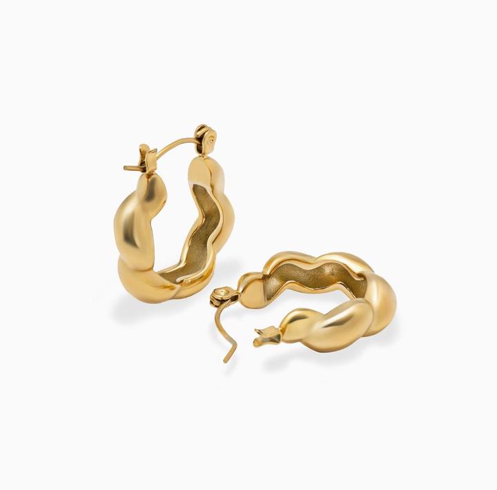 Image du produit Sensora Jewelry Boucles d'oreilles Scrunch Hoops (Acier inoxydable)