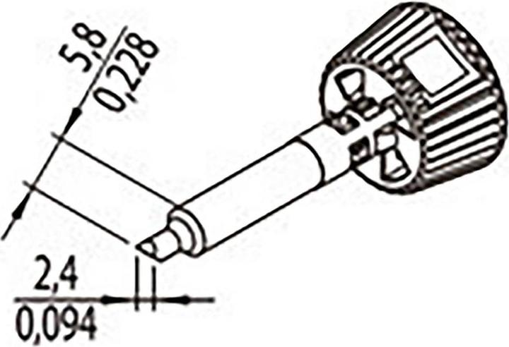 Produktbild 0142CDLF24A/SB Lötspitze Spitzen-Grösse 2.40 mm Inhalt 1 St. (Lötspitze)
