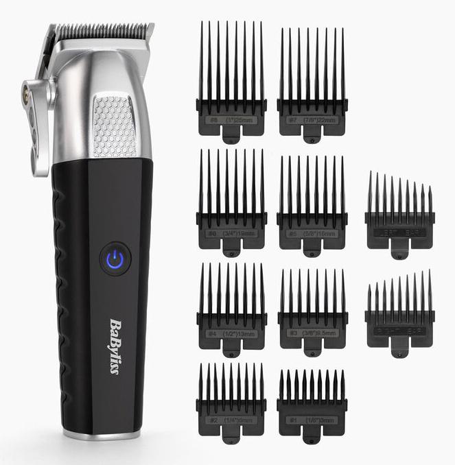 BaByliss Lithium Power Tondeuse Mannen E812E - RVS messen - 10 opzetkammen - 3 uur