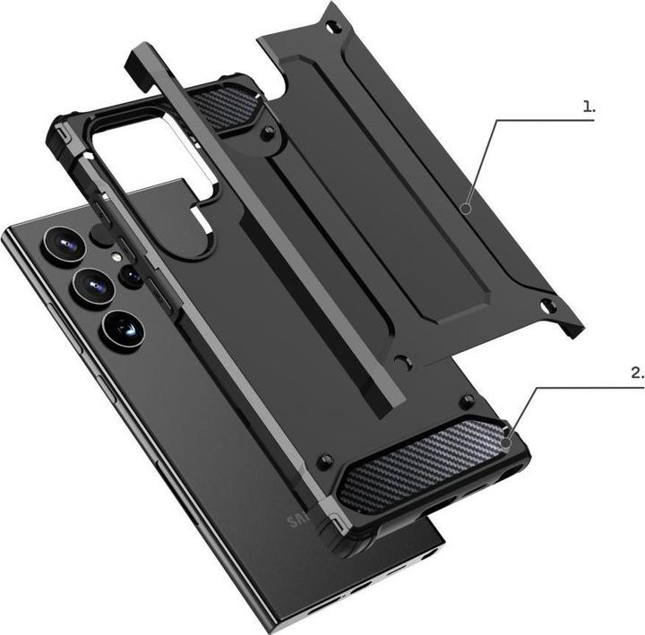 Image du produit Hurtel Armure hybride - Noir (Samsung Galaxy S24 Ultra)