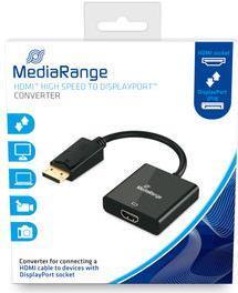 Image du produit MediaRange MRCS177 Adaptateur de câble vidéo 0,2 m DisplayPort HDMI noir (0.20 m, HDMI)