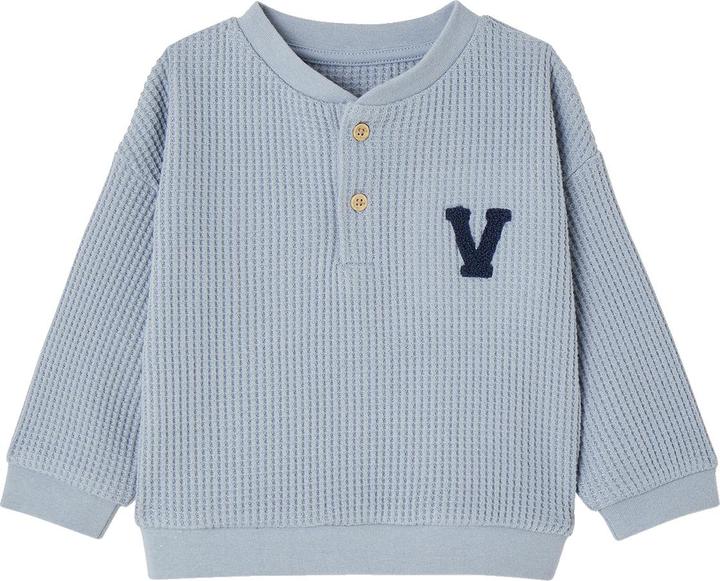 Vertbaudet Jungen Baby Pullover aus Waffelpikee (80)
