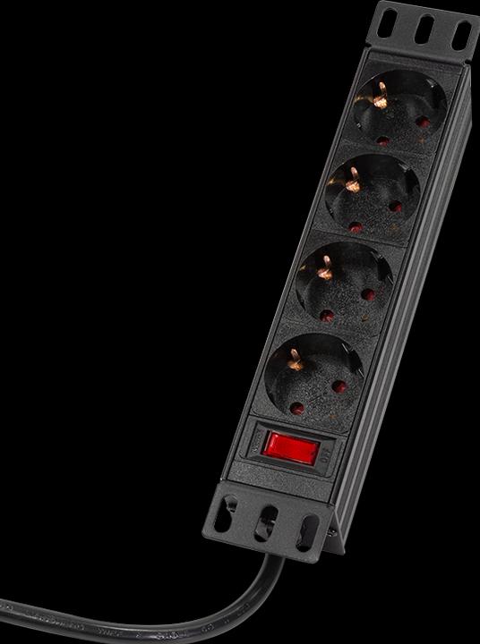 Image du produit LogiLink 10" Prises multiples 4x, avec interrupteur (4 x, CEE 7/3, 2 m)