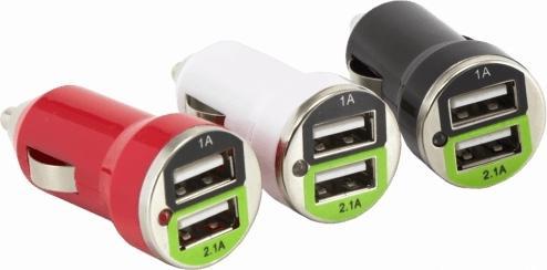Produktbild Sbox CC-221B Dual USB Car Charger CC-221B blackberry black
