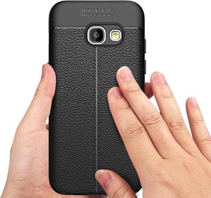 Produktbild König Design Handyhülle für Samsung Galaxy A3 (2017) Schutztasche Wallet Cover Case Schwarz (Samsung Galaxy A3 (2017))