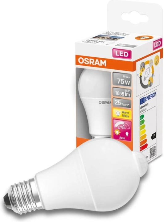 Actual product image Osram Star Motion Sensor Classic A (E27, 10 W, 1055 lm, 1 x, F)