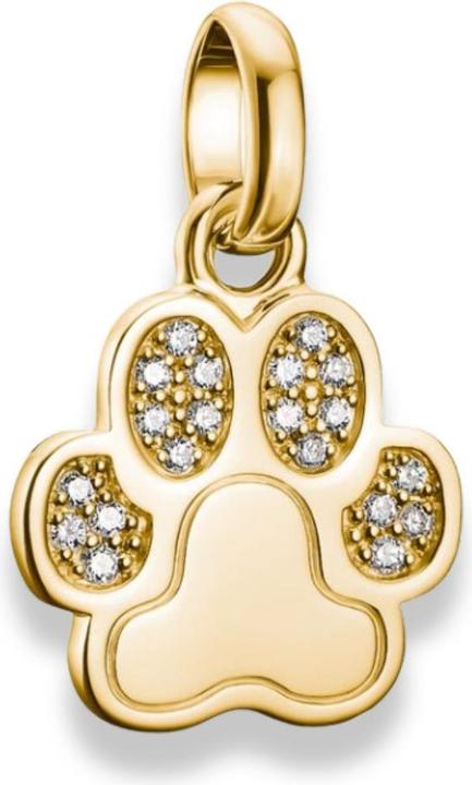 Produktbild Thomas Sabo Charm-Anhänger Pfote mit Steinen Connect vergoldet (Silber 925)