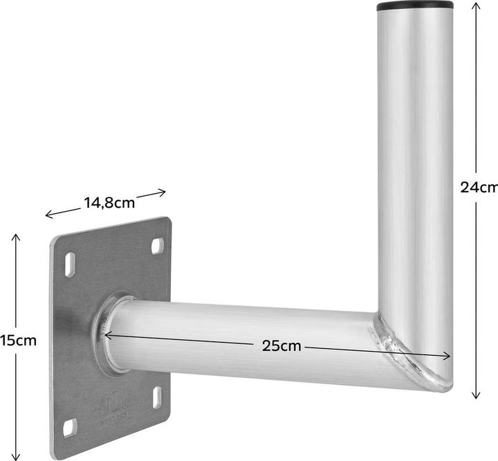 Produktbild TechniSat TechniPlus 25 Wandhalter Alu 250x50mm (Spiegel + Antennen Montage)