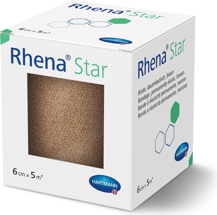 Actual product image Rhena Star Elastische Binden 6cmx5m hautfarbig