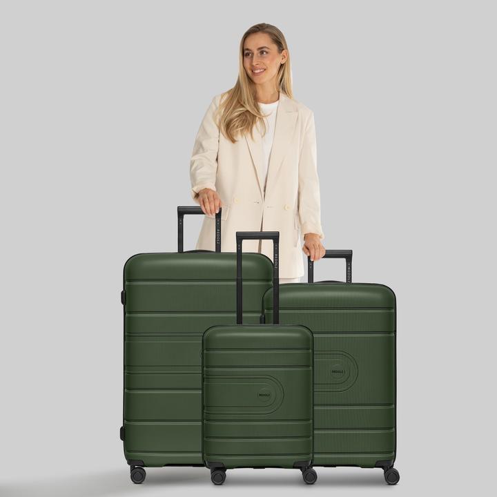 Produktbild Redolz Essentials 11 4 Rollen Kofferset 3-teilig mit Dehnfalte (240 l, XL (ab 115l))