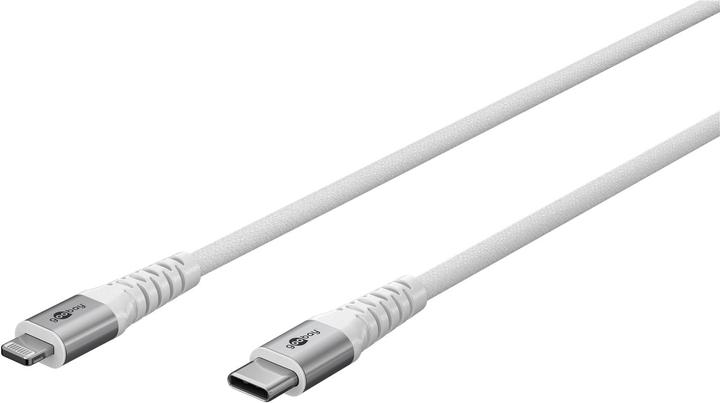 Produktbild Goobay Lightning USB-C Supersoftes Textilkabel mit Metallsteckern, 0,5 m (0.50 m, USB 2.0, 60 W)
