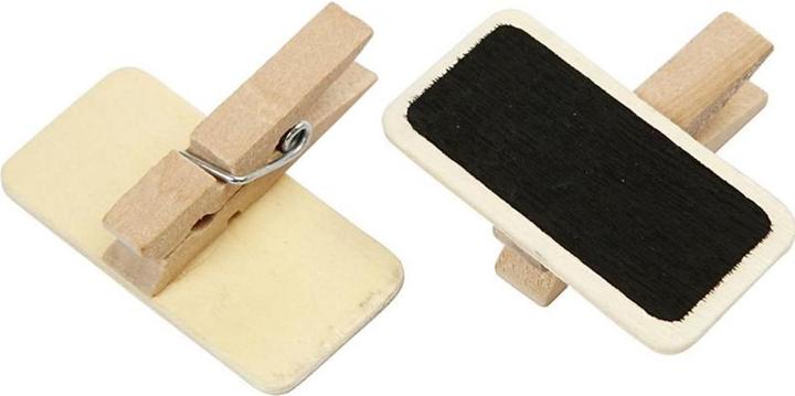 Creativ Company Minikreidetafel mit Klammern 4 x 2 cm, 12 Stück