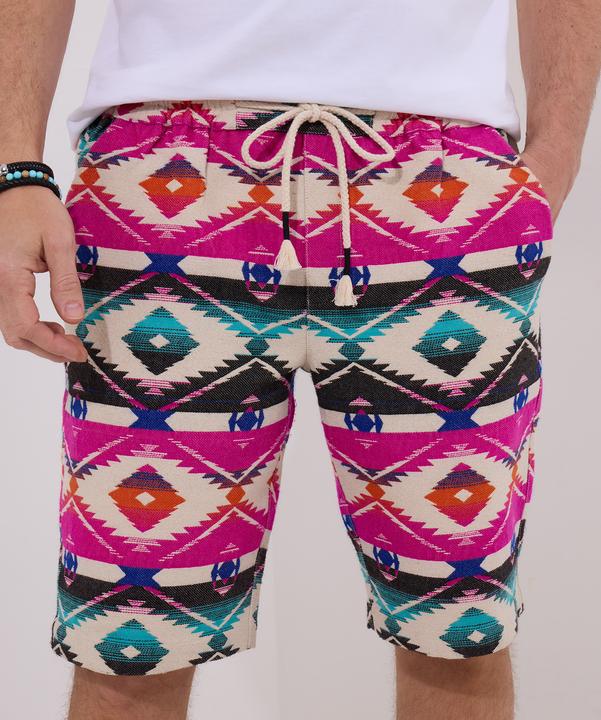 Actual product image Joe Browns Bold Aztec Print Drawerstring Shorts (32)