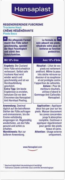 Energie-Label Hansaplast Regenerierende Fusscreme mit 10% Urea Tb 100 ml (Fusscrème & Fussgel, 100 ml)