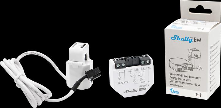 Actual product image Shelly EM Gen3 1 x 50A CT included