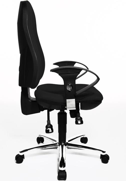 Produktbild Topstar Bürodrehstuhl "Support SY Deluxe", schwarz Bezug: 100 % Polypropylen, Bandscheibensitz und Synchron