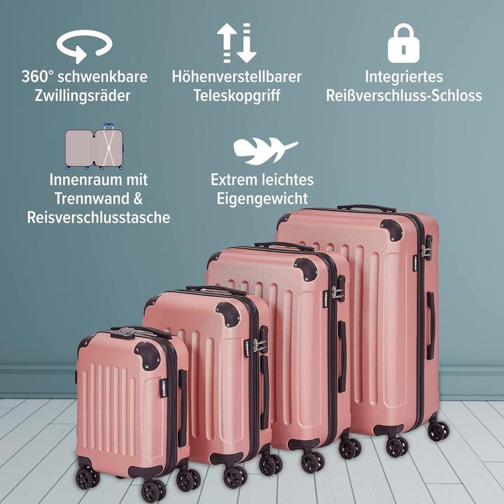 Produktbild Arebos Reisekoffer (94 l, Handgepäck (bis 50l), M (50 - 90l), L (90 - 115l), XL (ab 115l))