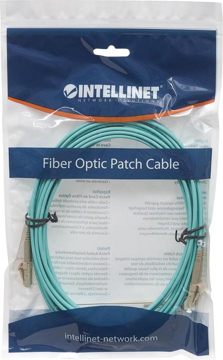 Produktbild Intellinet LWL Anschlusskabel LC/LC Multimode OM3 aqua (20 m)