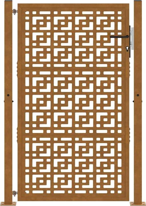 Produktbild VidaXL Gartentor 105x155 cm Wetterfester Stahl Kreuz-Design Zauntor