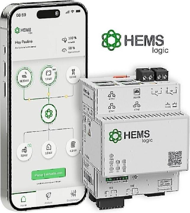 Produktbild Schneider Electric HEMSlogic Gateway EnWGPar.14a 230V 4TE PRHEMS04DE