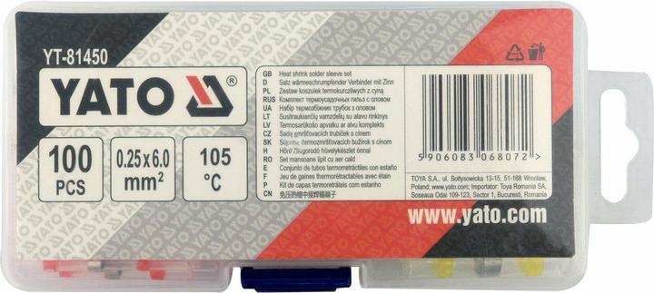 Produktbild Yato Schrumpfschlauch Sortiment YT-81450 (100 x)