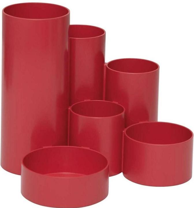 Image du produit Maul MAULtubo Recycling 4115625 Pot à crayons rouge Nombre de compartiments : 6