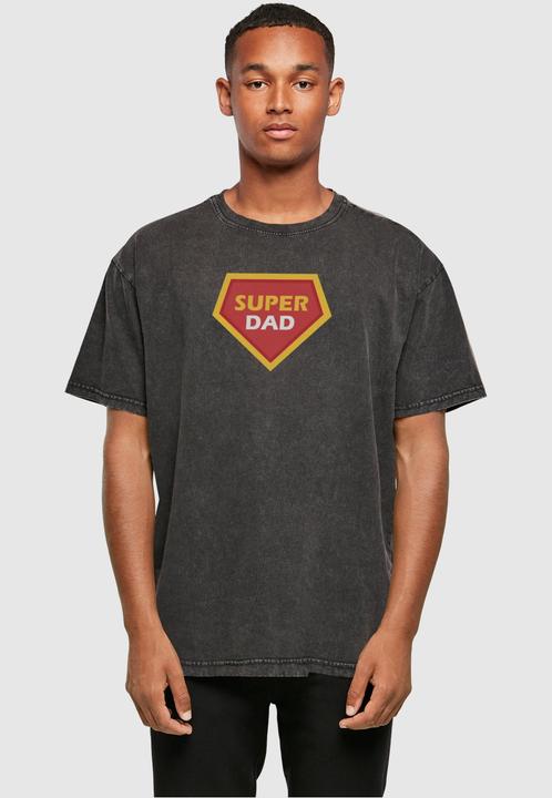 Immagine prodotto Merchcode Festa del papà - Super papà - Maglietta oversize lavata con acido - 112921 (XXL)