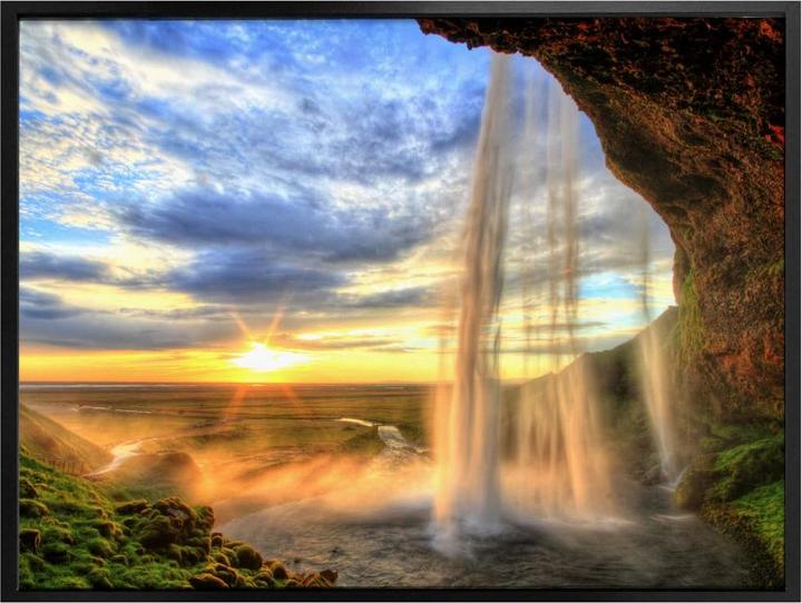 Produktbild Trenddeko Seljalandsfoss Wasserfall (30 x 24 cm)