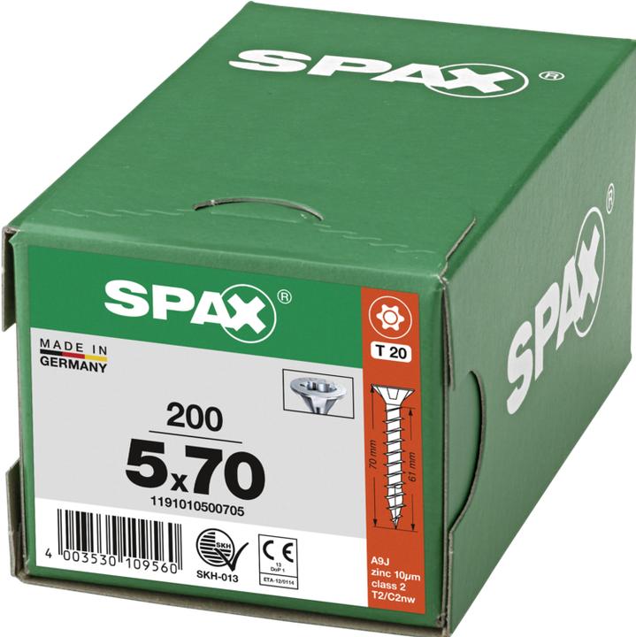 Produktbild Spax Schrauben 5X70 (200 Schrauben pro Stück)