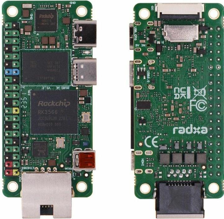 Actual product image Allnet Radxa Zero 3E Header mounted 1GB DDR4