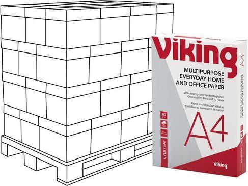 Viking Druckerpapier Everyday DIN A4 80 g/m² Glatt Weiss 250 Ries (80 g/m², 240 x, A4)
