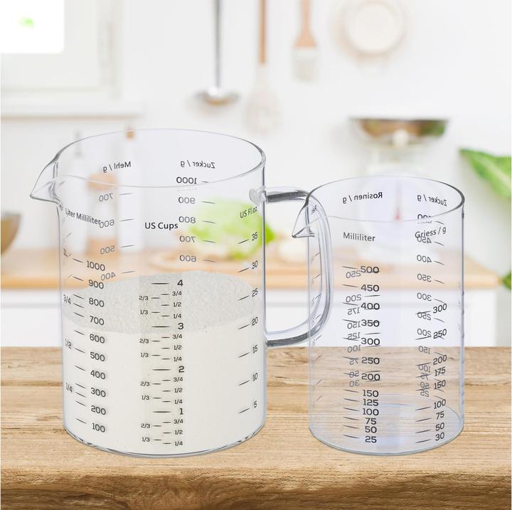 Immagine prodotto Relaxdays 2-tlg. Messbecher-Set (1000 ml)