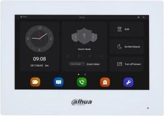 Produktbild Dahua IP-Gegensprechmonitor VTH5321GB-W. 7 Zoll 1024x600. WLAN, PoE (802.3af). SCHLUCK. Andoid 8.1, Schwar (WLAN)