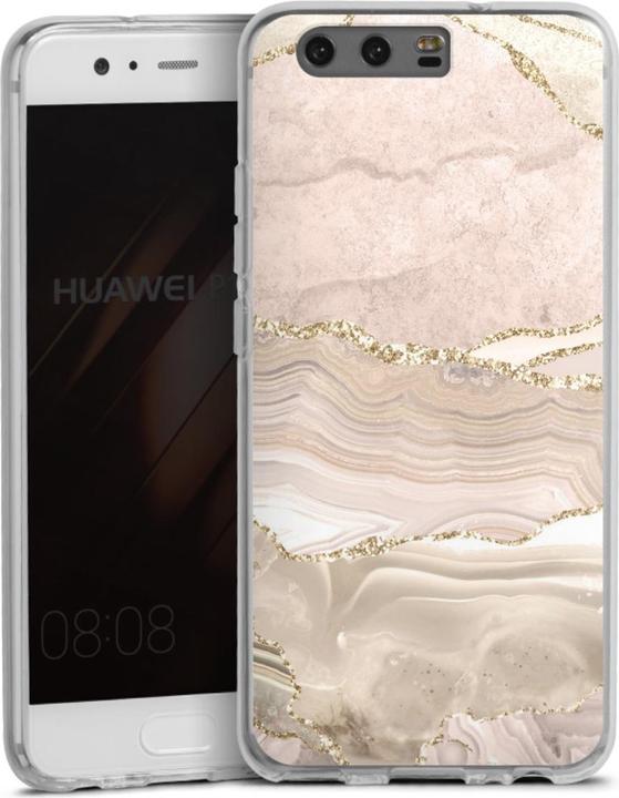 DeinDesign Silikon Hülle für Huawei P10 Handyhülle Case Smartphone Schutzhülle Glitzer Look Marmor Utart (Huawei P10)