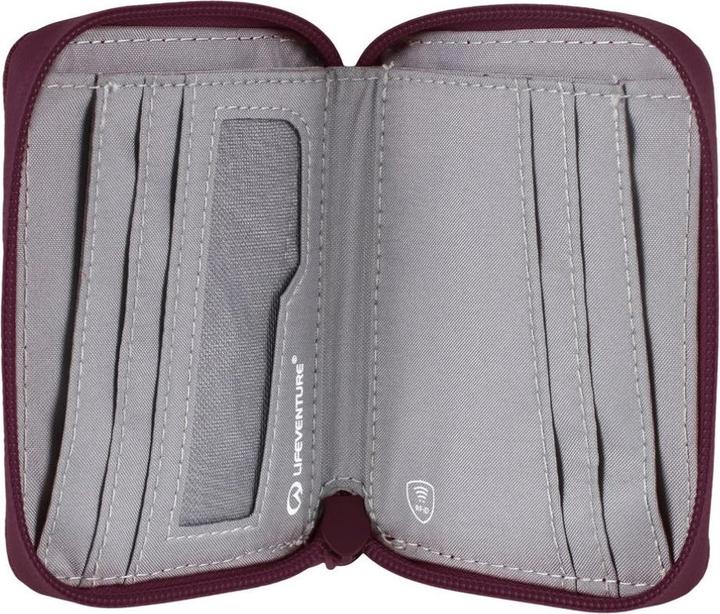Actual product image Lifeventure RFID Bi Fold Wallet, Recycled, Plum