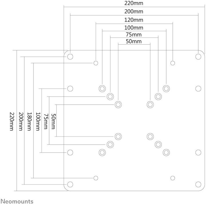 Image du produit Neomounts Plaque VESA (Mur, 42.01")