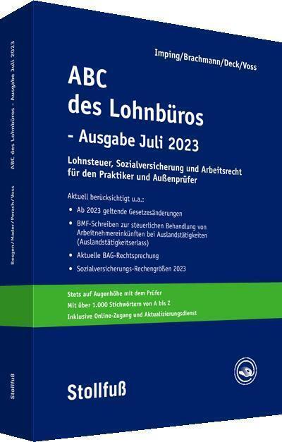 Produktbild ABC des Lohnbüros - Ausgabe Juli 2023 (Deutsch, Holm Geiermann, Wolfgang Deck, Andreas Imping, Rainer Voss, 2023)