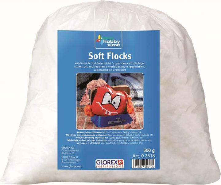 Produktbild Glorex Soft-Flocks weiss 500g superweich und federleicht