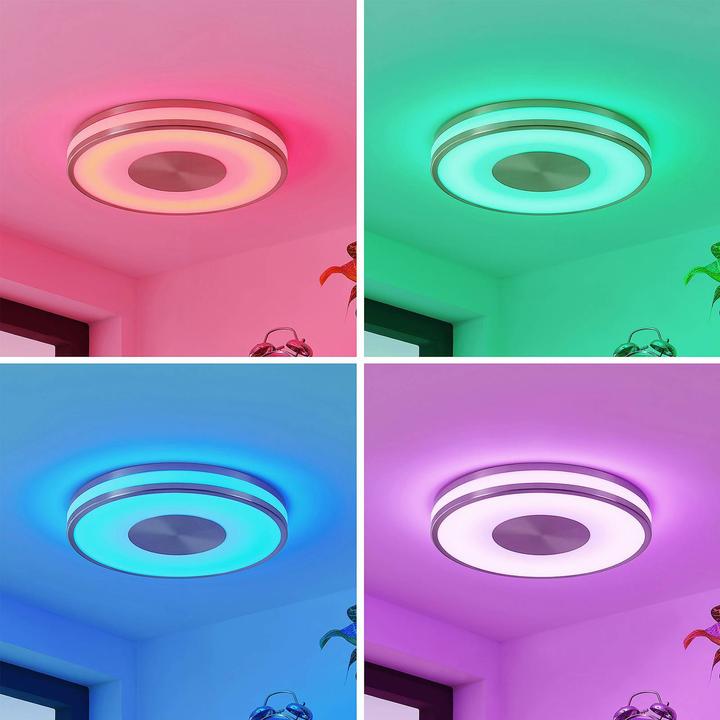Image du produit Lindby Fjella Plafonnier à LED changeur de couleur RGB-CCT (1350 lm)