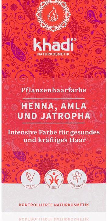 Image du produit Khadi Couleur de cheveux aux herbes Henné, Amla & Jatropha (Rouge)
