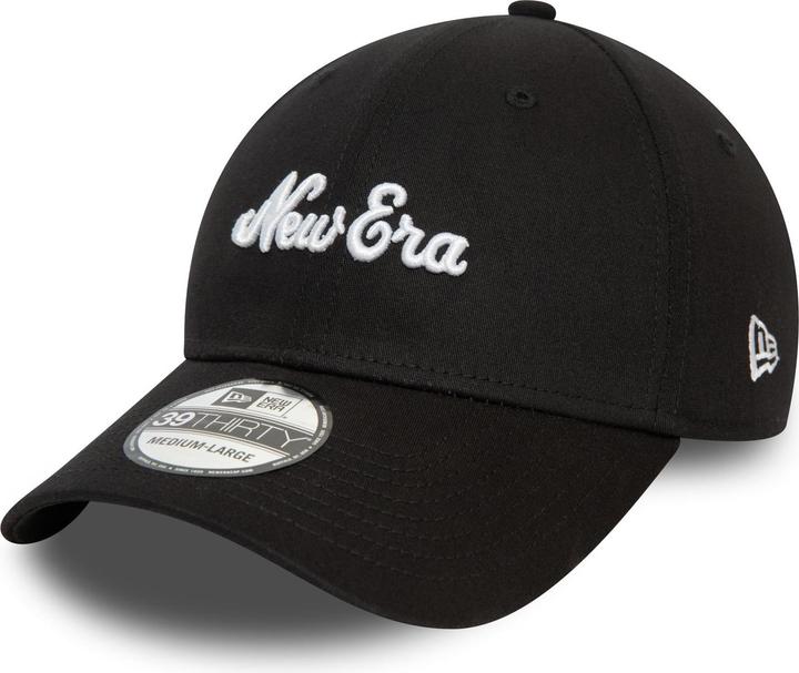 New Era 39Thirty Stretch Cap - BRAND SCRIPT schwarz - M/L (M/L)