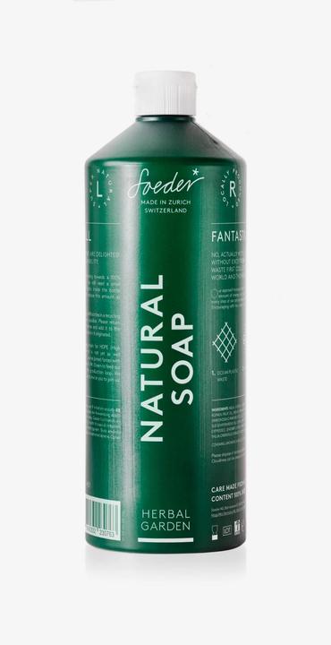 Actual product image Soeder* Natural Soap Herbal Garden (Liquid soap, refill, 1000 ml)