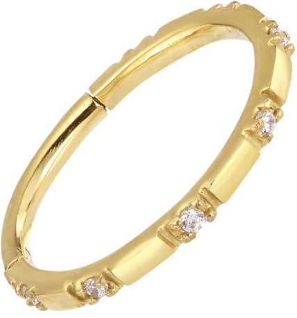 Immagine prodotto Bijouteria Piercing orecchio (Acciaio chirurgico 316L, Rivestimento PVD (color oro), Zirconia)