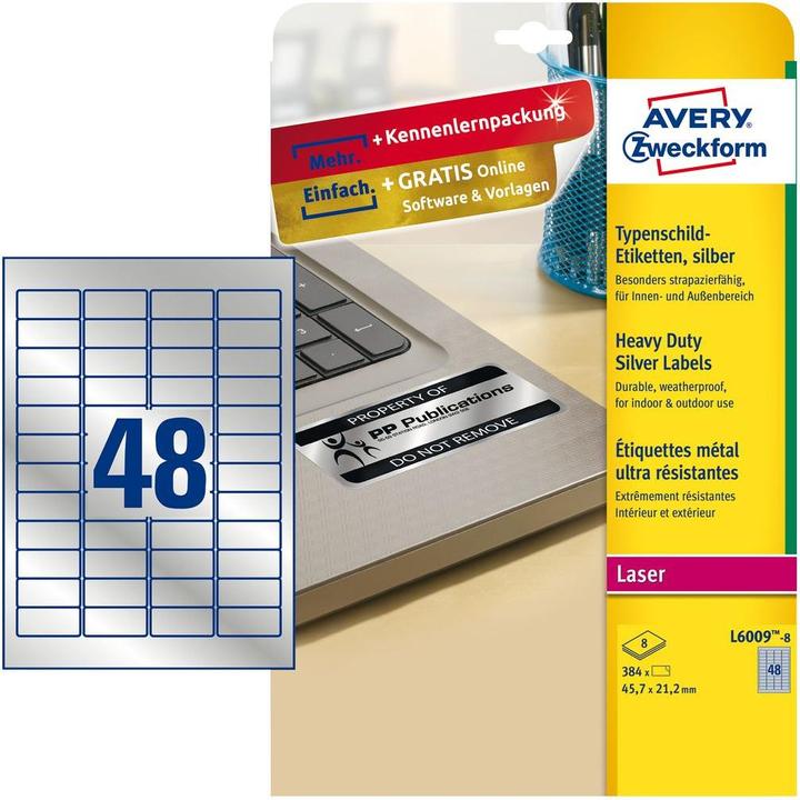 Actual product image Avery Type plate labels