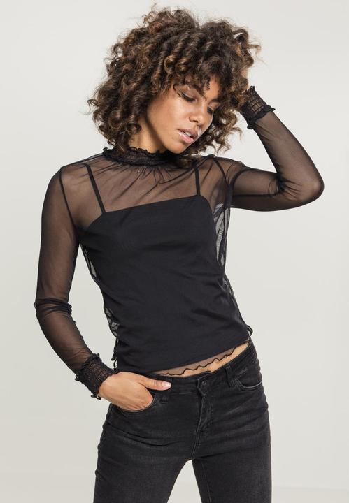 Image du produit Urban Classics Ladies Double Layer Mesh L/S (S)