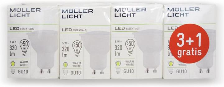 Image du produit Müller Licht Réflecteur LED GU10 5 W = 50 W (GU10, 5 W, 320 lm, 4 x, G)