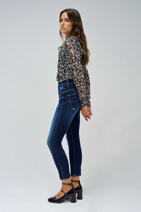 Actual product image Salsa Jeans Faith Cropped Skinny Dark Wash Jeans (28, 32)
