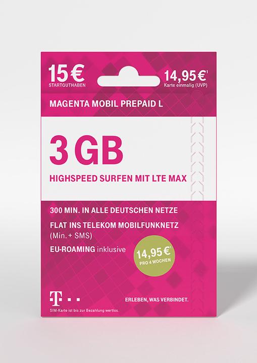 Produktbild Telekom Magenta Mobil Prepaid L Prepaid-Karte ohne Vertragsbindung